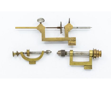 Clockmaker's tools Pivot polisher and assorted items.