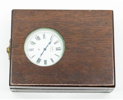 A Ministry of Defence issue nickel cased chronometer pocket watch with jewelled movement, dated April 1975, the white enamel 