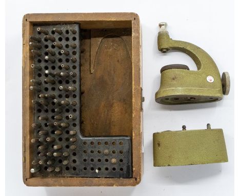 Clockmakers tools Cased stalking tools with accessories