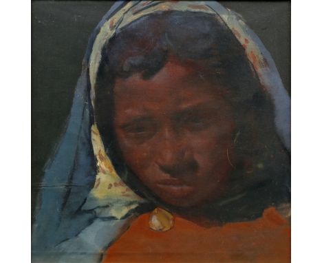 Erich Wolfsfeld (1884-1956) Portrait of a Lady oils on paper 32.7cm x 30.3cm.