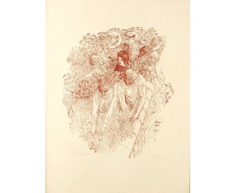 Stanley Spencer (1891-1959) Girls Gathering Flowers, 1975 trial proof 5.3.75, inscribed and dated in pencil (in the margin) l