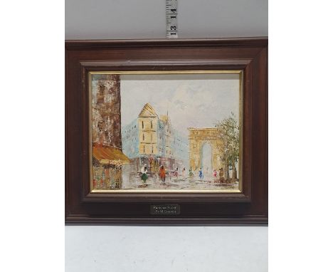 A framed oil on board by M Church 32x38cm, shipping unavailable 
