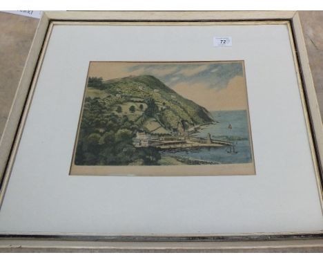 Robert.L.Armitage coloured etching of a harbour scene plus two other pictures