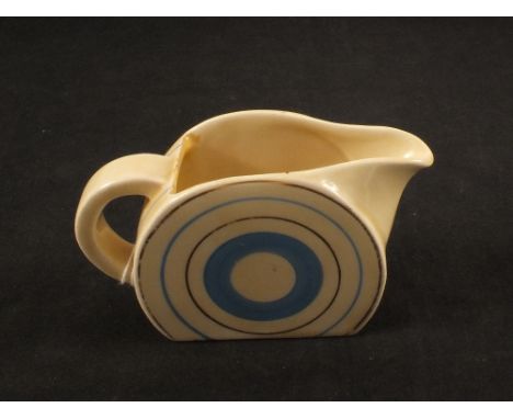 A Clarice Cliff banded cream jug, Reg No.770243