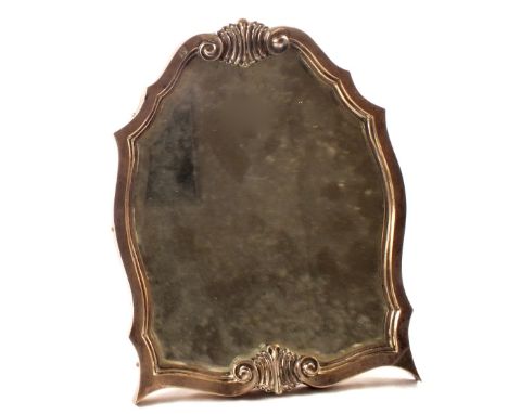 A white metal easel mirror, marked Titulo 925