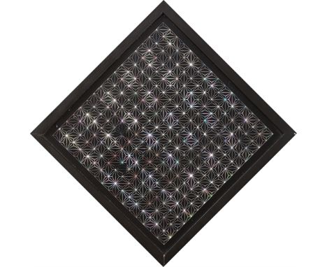 (See English version below)Rudolf Kämmer (Rudolstadt 1935 – 2019 Münsing). „32/77/3“. 1977Serigrafie in Schwarz auf Spiegel, 