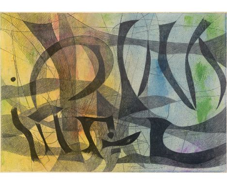(See English version below)Theodor Werner (Jettenburg/Württemberg 1886 – 1969 München). Ohne Titel. 1958Öl und Bleistift auf 