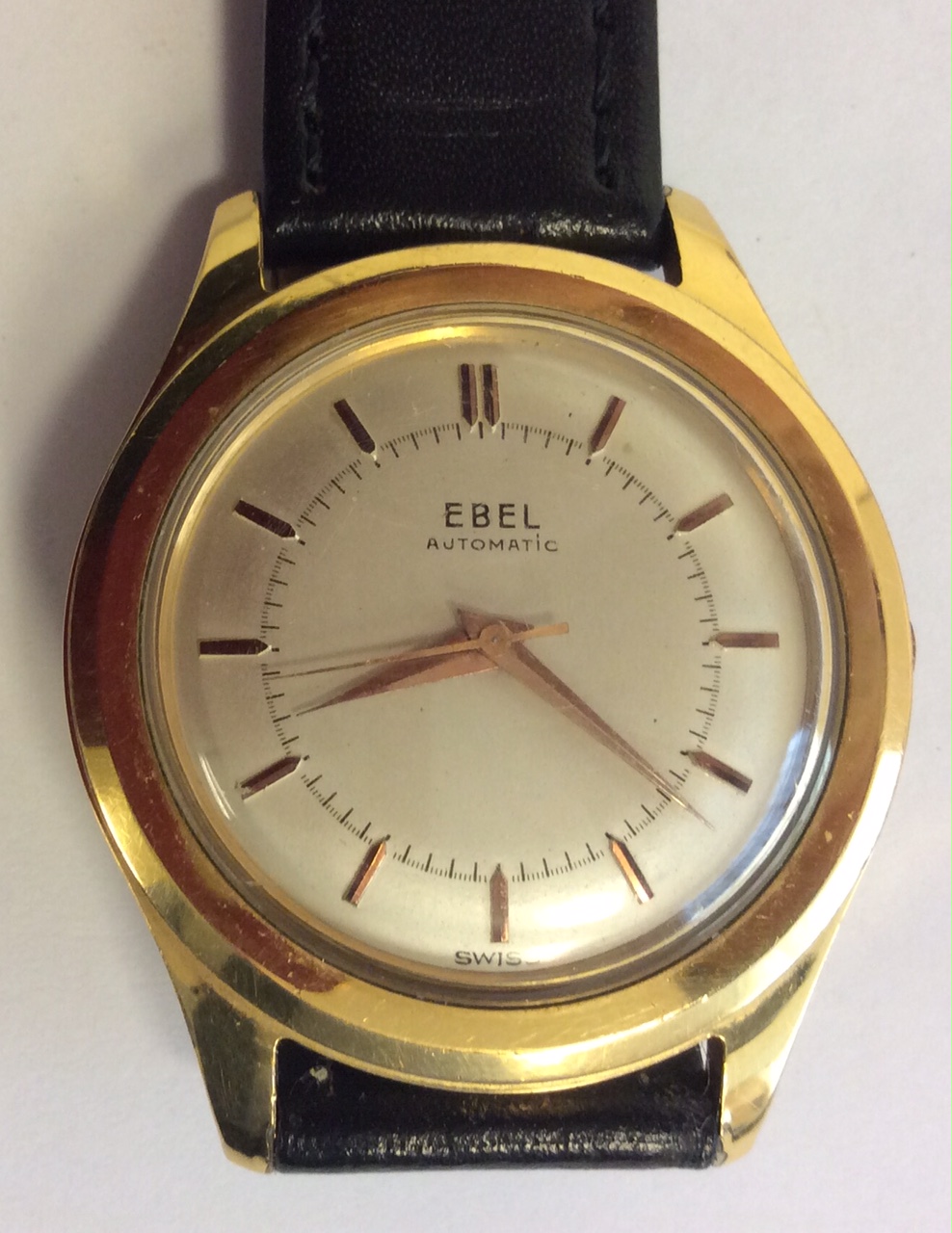 EBEL, AUTOMATIC, A VINTAGE GOLD PLATED GENTLEMEN'S WRISTWATCH Silver