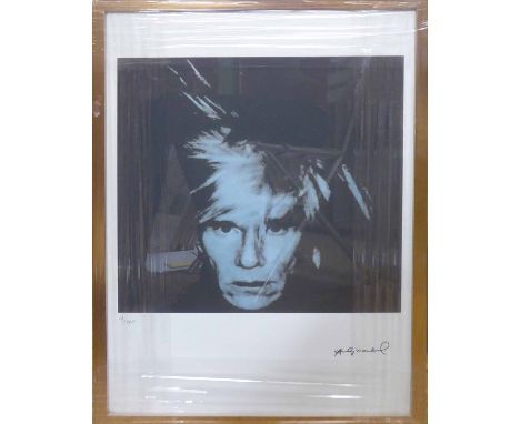 ANDY WARHOL 'Self Portrait', lithograph, with Leo Castelli blue stamps verso, and George Israeli embossing lower left, from a