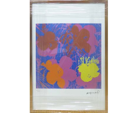 ANDY WARHOL 'Flowers', lithograph with Leo Castelli blue stamp verso, and George Israel editeur embossing lower left, from an