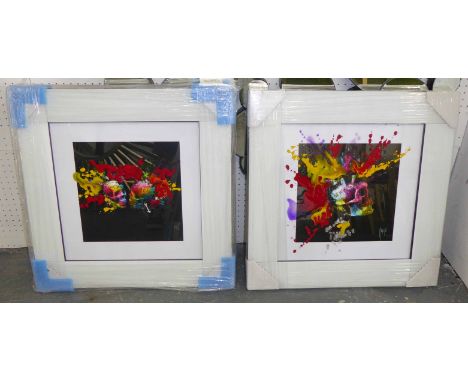 PATRICE MURCIANO, two contemporary prints, 'Eternal Lovers', 57 x 57. (2)