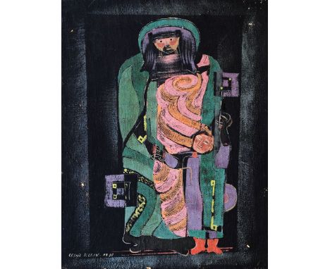 César Klein (Hamburg 1876 - Lübeck 1954). Mutter und Kind. 1930. Gouache/Lw., 65 x 50 cm, l. u. sign. und dat. Cesar Klein 19