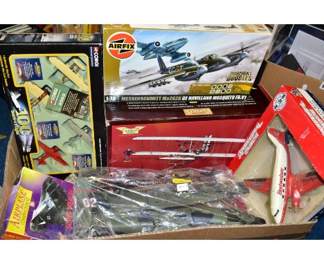 A BOX OF MODEL AIRCRAFT, including a boxed Corgi Showcase Collection 100 years of Flight set CSCA01004, boxed Corgi Limited E