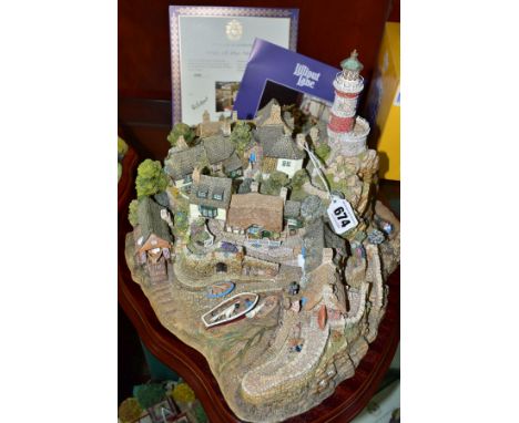 A BOXED LIMITED EDITION LILLIPUT LANE SCULPTURE, Out of the Storm L2064, No 0095/3000, with certificate and leaflet (Conditio