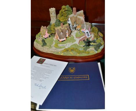 A BOXED LIMITED EDITION LILLIPUT LANE SCULPTURE, Saxham St Edmunds No 1300/4500, with certificate and leaflet (Condition:- go