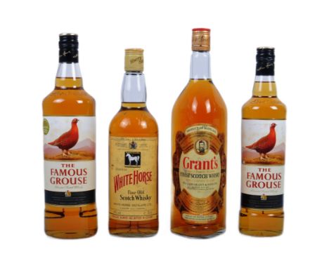 Whisky - A collection of whisky to include White Horse Fine Old Scotch Whisky&nbsp; 75cl,&nbsp; 2 bottles of Famous Grouse -1