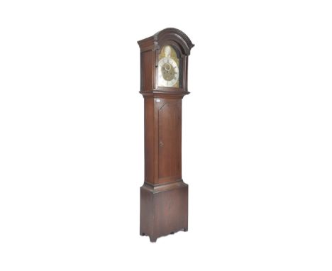 A 19th century Scottish mahogany longcase grandfather clock by William Robb of Montrose, Scotland. The clock having an arched