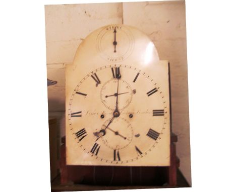 A 19th century mahogany longcase clock eight day striking movement, seconds and date dials