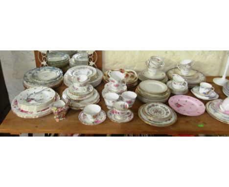 A quantity of plates, cups and saucers and mixed china and a Carlton trio
