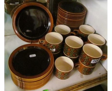 Various Hornsea Bronte cups, saucers and plates