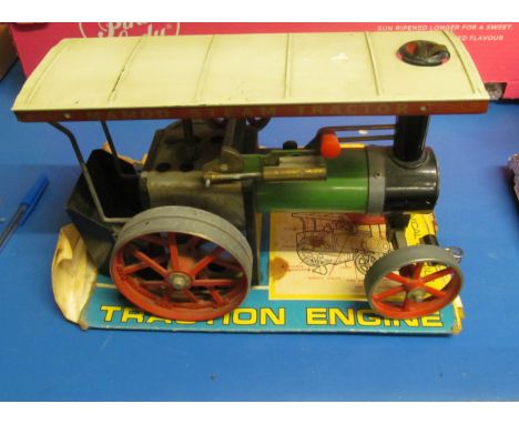 A Mamod steam traction engine