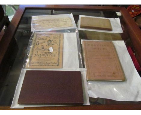 A Brighton Guide Book 1826, 3 later books and Brighton Union bank cheque