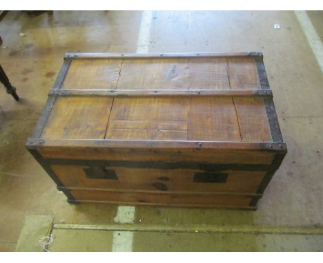 A metal bound trunk