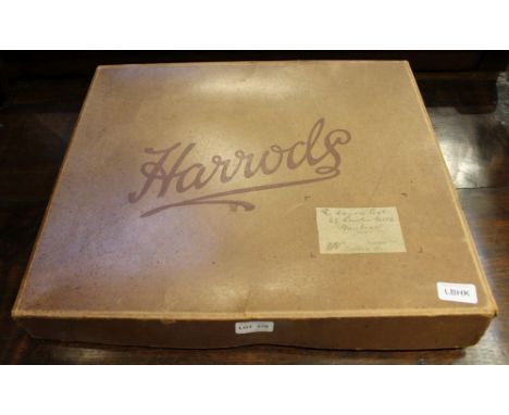 A HARROD'S BOX CONTAINING A VINTAGE BRIDAL GOWN 