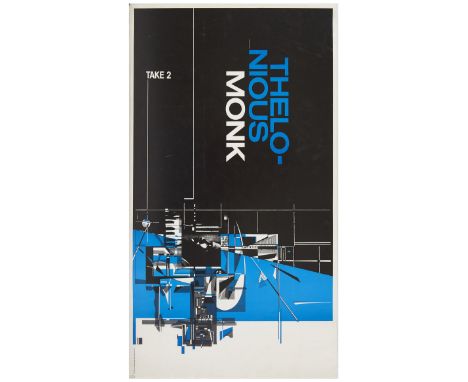 Original advertising poster issued for sale to public.  Modernist design by Vidal and Salomon of a composition inspired by Th