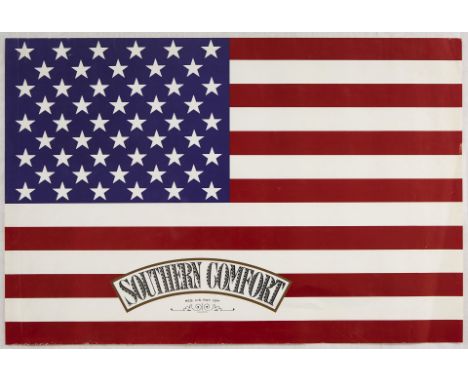 Original vintage advertising poster for Southern Comfort - an American fruit-flavoured liqueur created by bartender Martin Wi