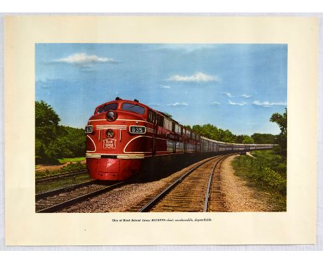 Original vintage poster advertising the Rock Island railway line (Chicago, Rock Island and Pacific Railroad; 1852-1980) featu