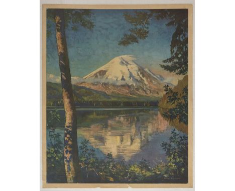 Original vintage travel poster featuring a scenic view by the Austrian artist Gustav Wilhelm Krollmann (1888-1962) depicting 