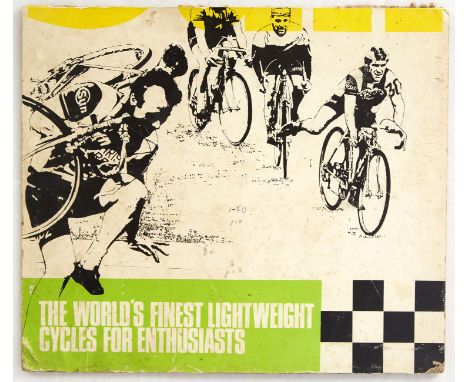 Group of three original vintage advertising poster cards for Raleigh cycles:   1. The World's Finest Lightweight Cycles for E