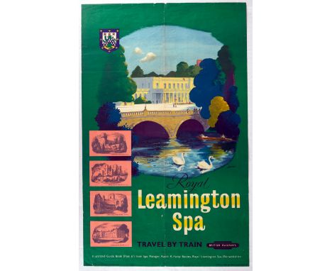 Original vintage travel poster for Royal Leamington Spa issued by British Railways Western Region - Great design by Lander fe