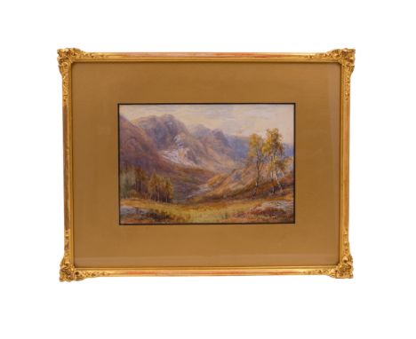 William Lakin Turner (1867-1936)"Maiden Moor, Borrowdale", being a study of a vast valley, as seen from a high moorland, with