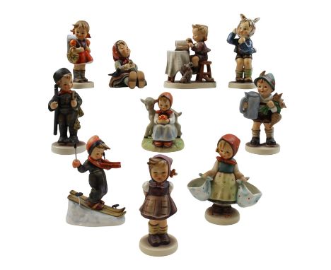 A group of Goebel Hummel figurines, (10), tallest 14 cm