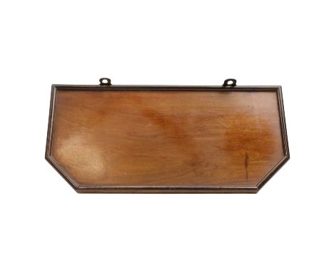 A Victorian walnut wall bracket shelf, 16 x 36 x 19 cm