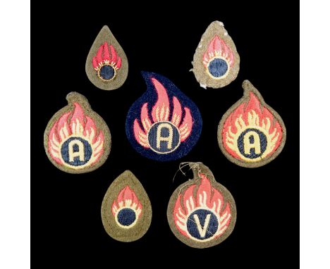 A group of ammunition technicians cloth insignia