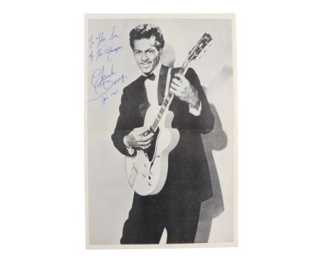 [ Autograph / Chuck Berry ] A 1965 signed Chuck Berry concert programme including a photographic portrait centrefold inscribe