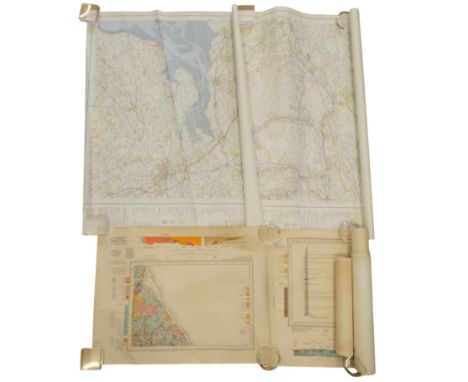 A group of early 20th Century and other Ordnance Survey maps of Cumbrian towns including Cockermouth, Penrith, Wetheral, Mary