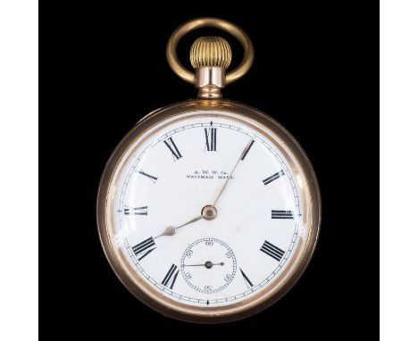An early 20th Century Waltham rolled-gold pocket watch, (running when catalogued, accuracy and reliability not tested)