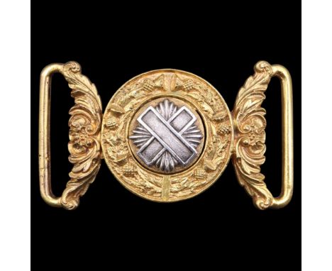 A Victorian Scottish Army officer's waist belt clasp 