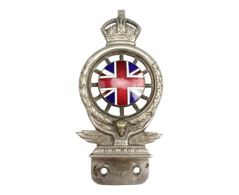 [ Classic car ] An early 20th Century Elkington &amp; Co Royal Automobile Club bumper badge, marked DH 600