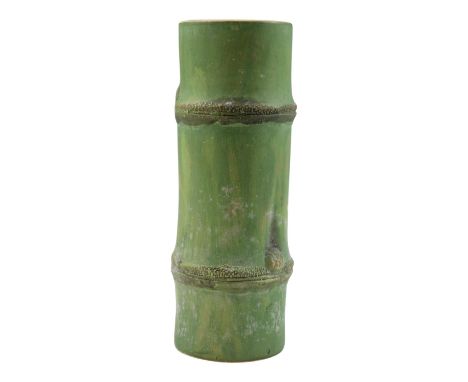 A Parlane ceramic "bamboo" cylinder vase, circa mid 20th Century, 26 cm