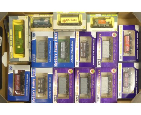 Selection of Boxed Wrenn and Dapol Freight Carriages OO Gauge. Untested, but look in good condition. (1 Tray)