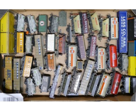 Selection of Hornby and Airfix OO Gauge Freight Carriages to include 'BP', 'Gulf' and 'Texaco' Tankers amongst others. Unchec