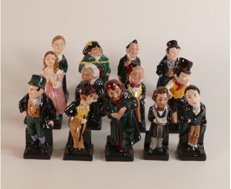 Collection of eleven Royal Doulton Dickens miniature figures to include: Micawber, Artful Dodger, Dick Swiveller, Charles Dic