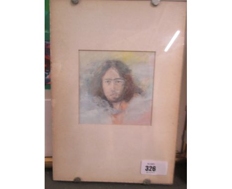 Attributed to Patsy Pearson, Portrait of a man, watercolour on paper, inscribed en verso 'Patsy Pearson'. mounted and glazed,
