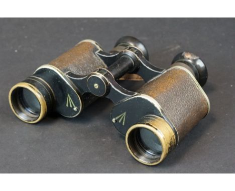 A Pair Of World War Two British Military Issued Binoculars By Dollond Of London, Good Clear Broad Arrow Markings. 