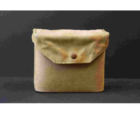 A British World War Two Cloth Binoculars Case, Marked With The British Broad Arrow And Dated 1940. 